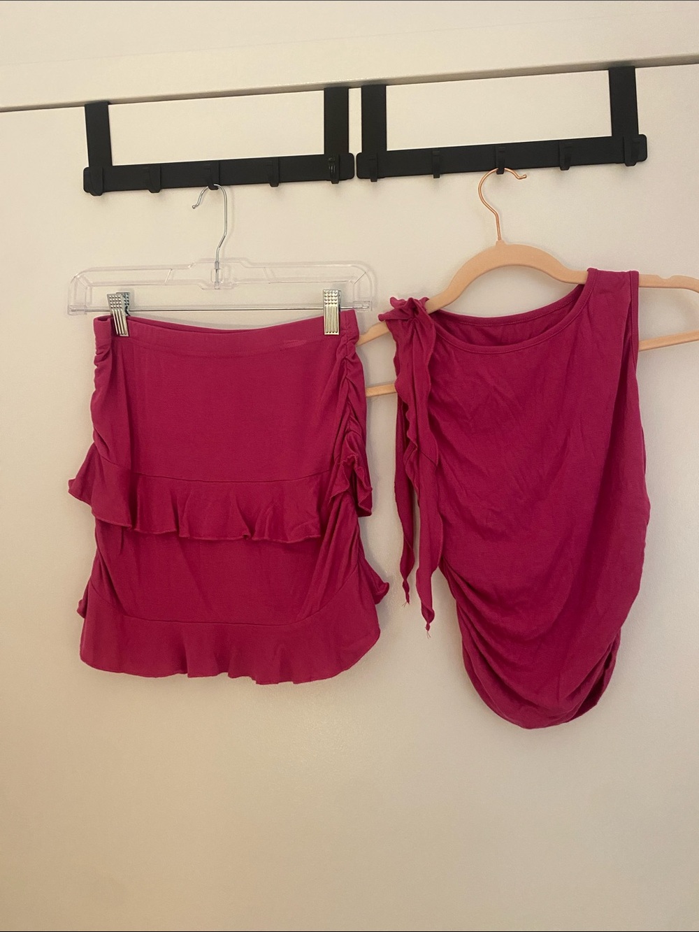 Women’s Fuchsia Ruffled Skirt - Unbranded